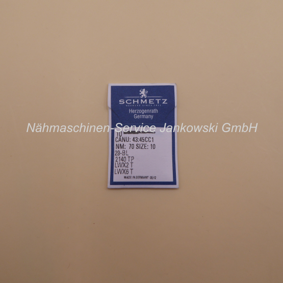 Nadeln Schmetz Industrie Nadelsystem 29-BL , LWx6 T / Stärke 70 